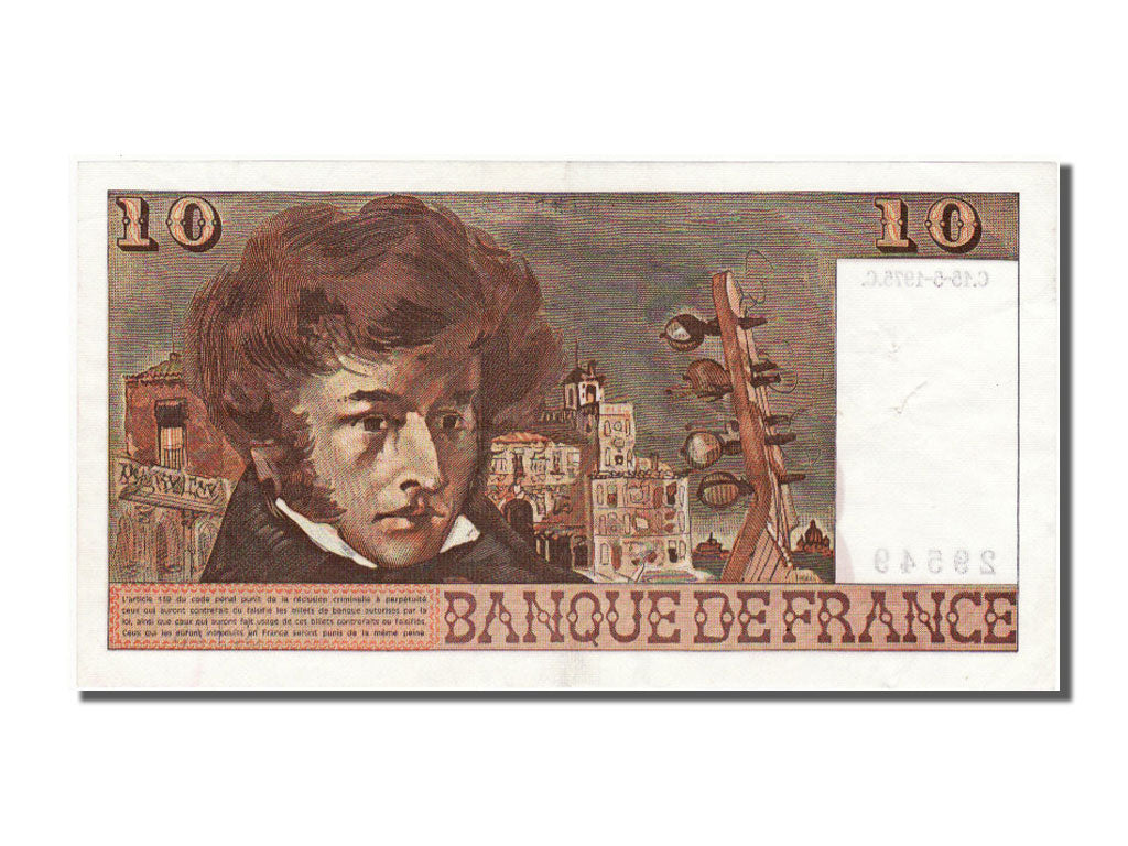 France, 10 Francs, 10 F 1972-1978 ''Berlioz'', 1975, KM #150b, 1975-05-15,...