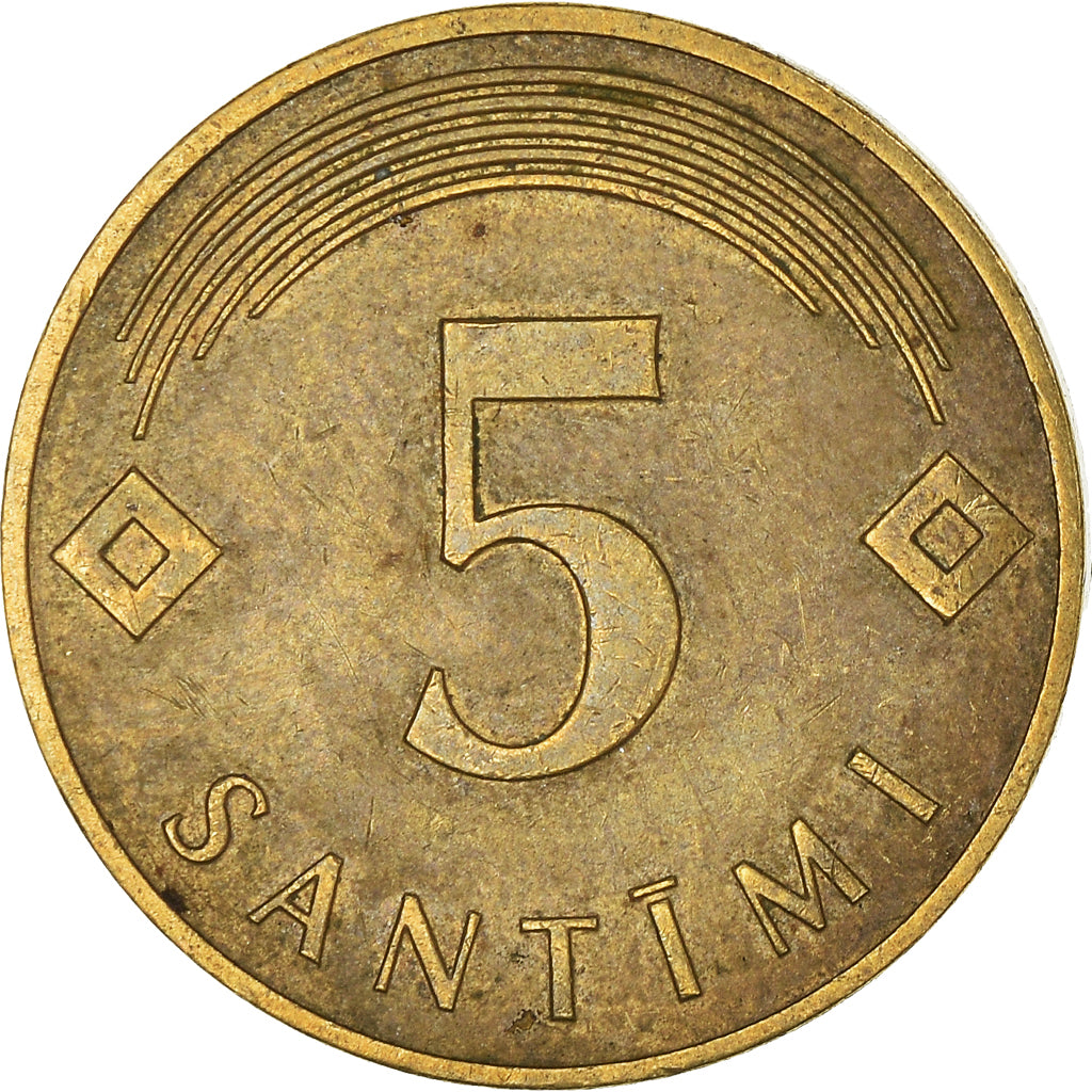 Monnaie, Lettonie, 5 Santimi, 2007