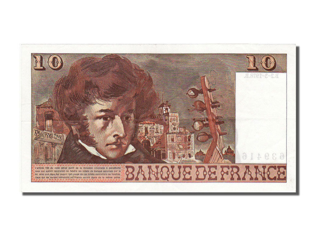 Francia, 10 Francs, 10 F 1972-1978 ''Berlioz'', 1978, KM:150c, 1978-03-02, SP...