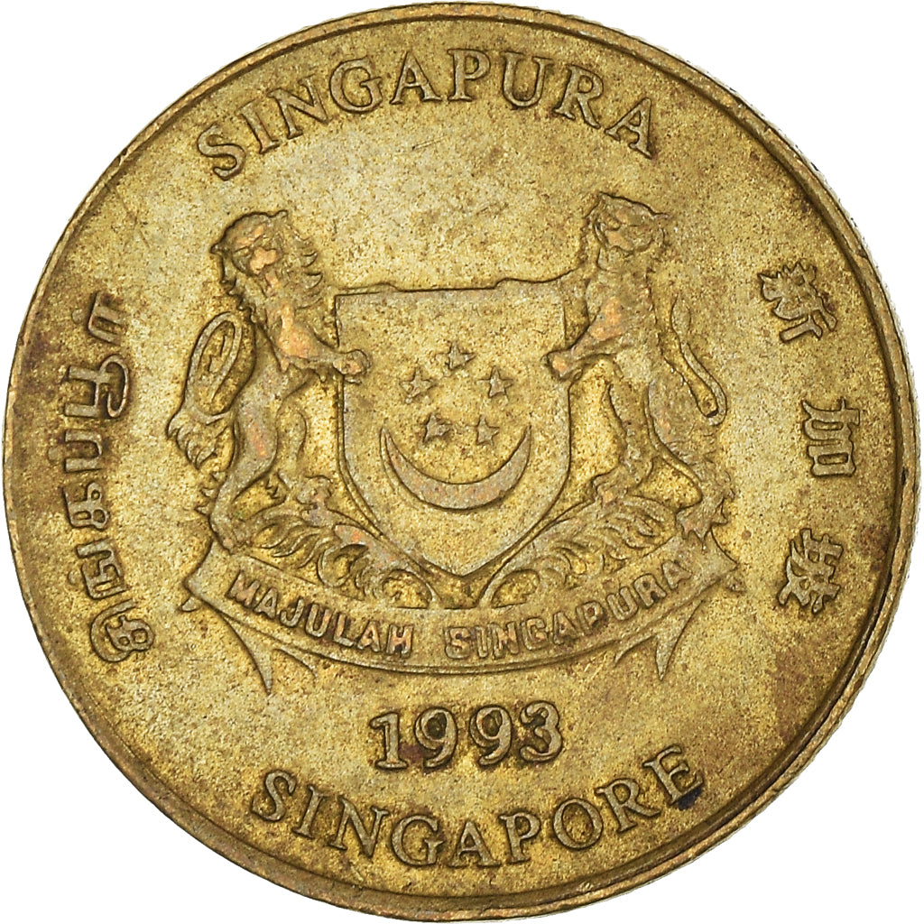 Moneta, Singapore, 5 Cents, 1993
