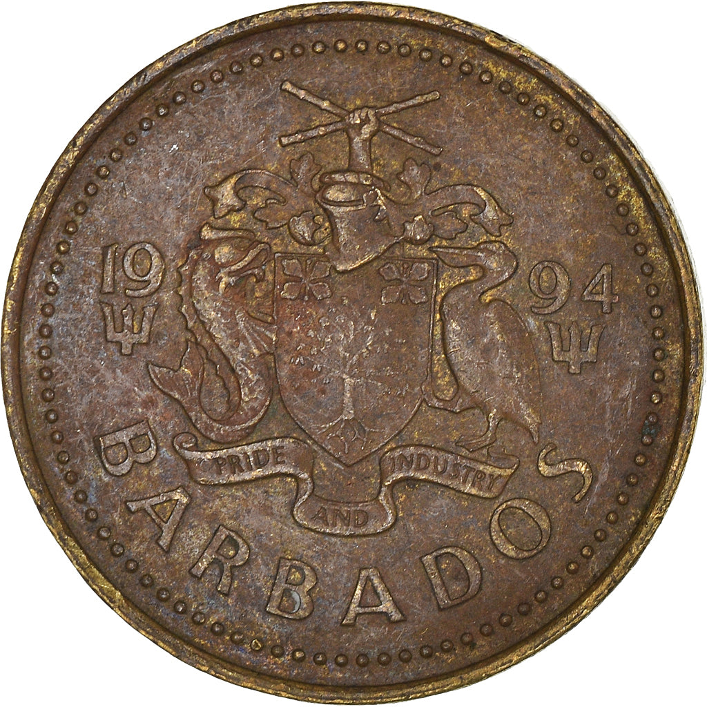 Coin, Barbados, 5 Cents, 1994