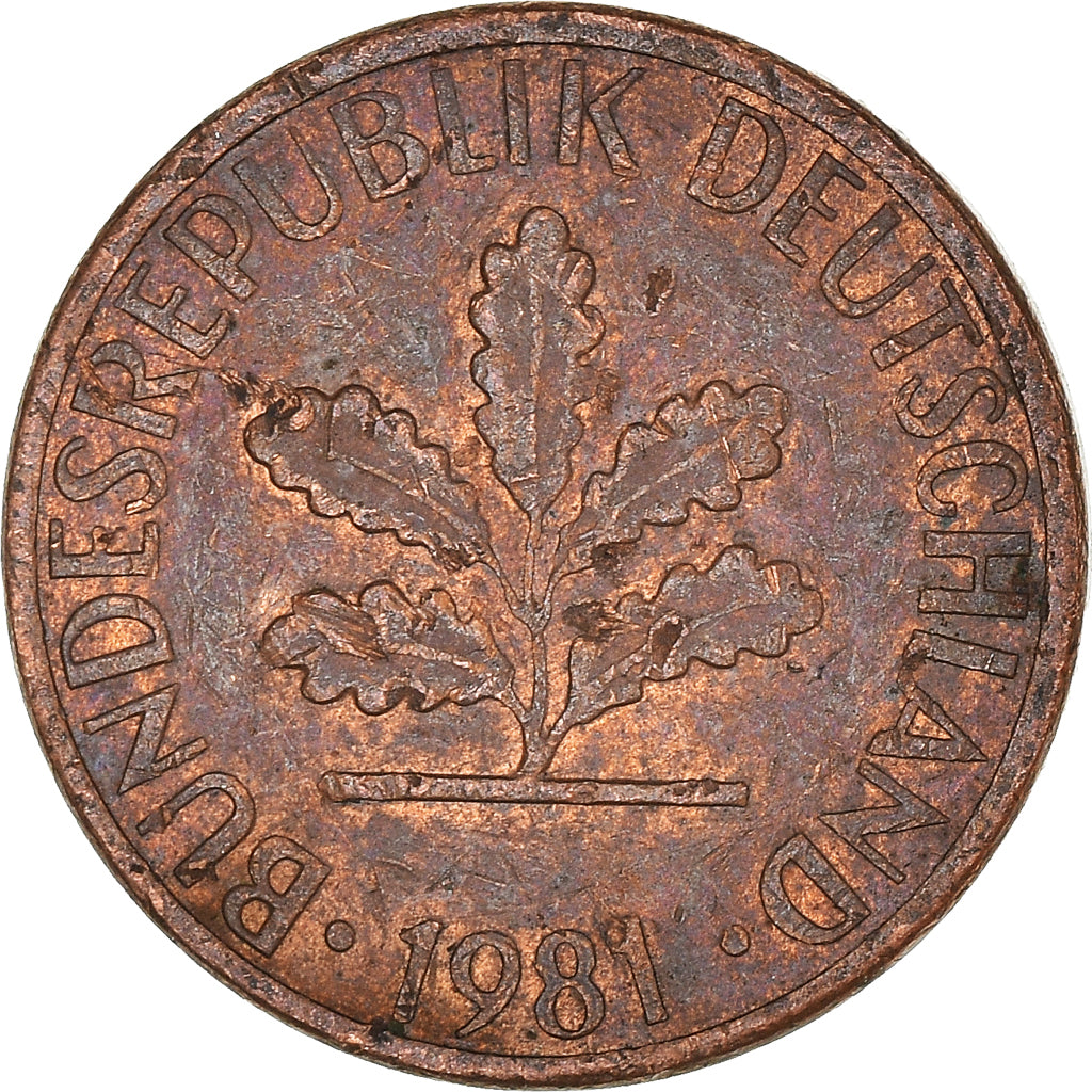 Moneda, ALEMANIA - REPÚBLICA FEDERAL, Pfennig, 1981