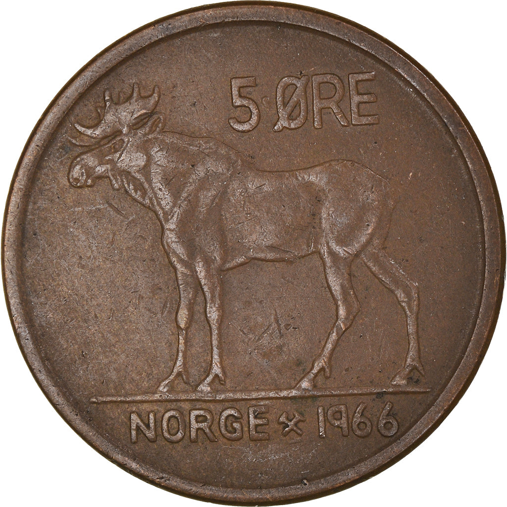 Moneda, Noruega, 5 Öre, 1966