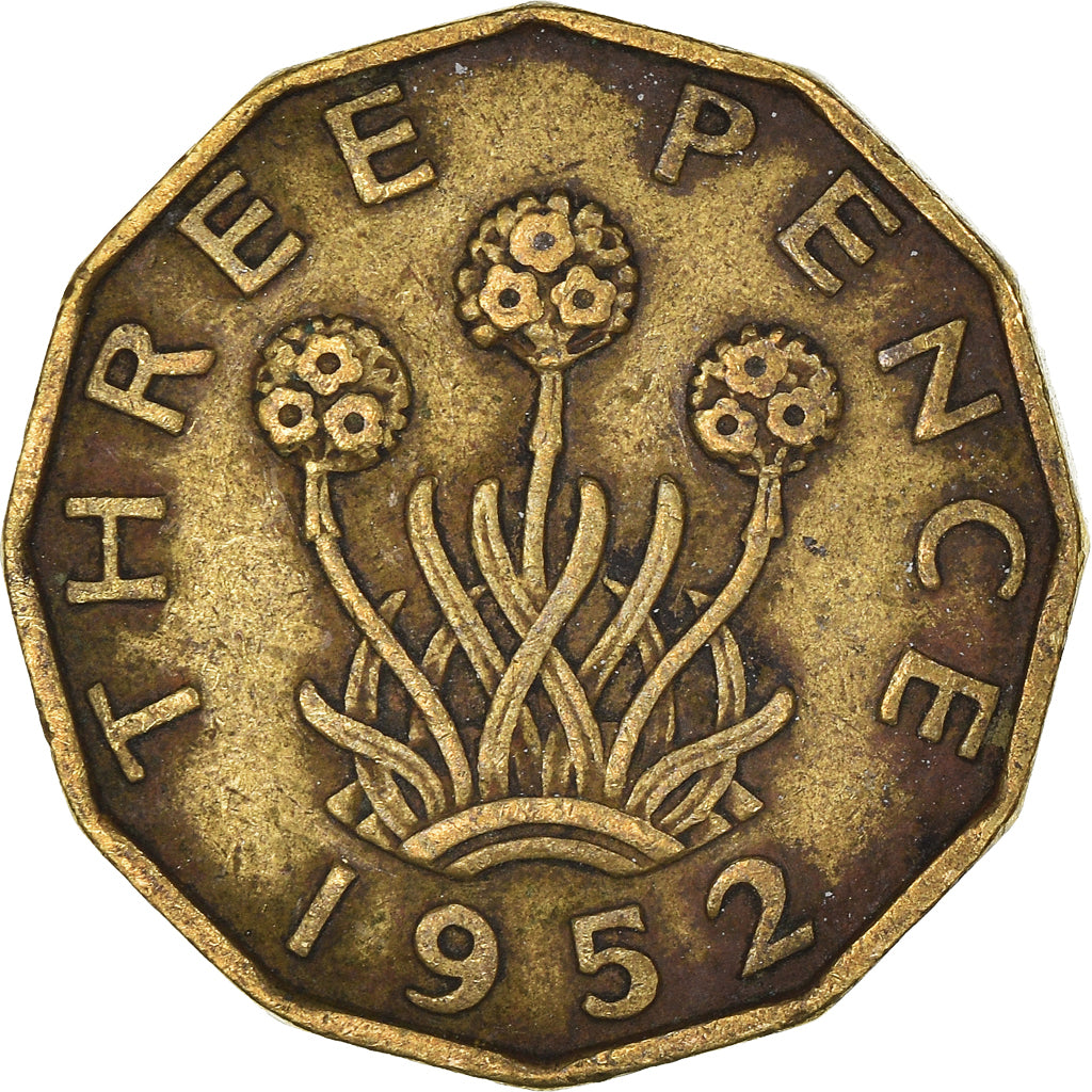 Moneta, Wielka Brytania, 3 Pence, 1952