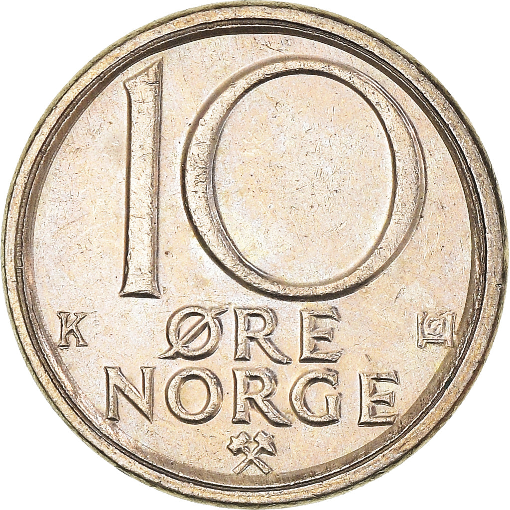 Moneda, Noruega, 10 Öre, 1988