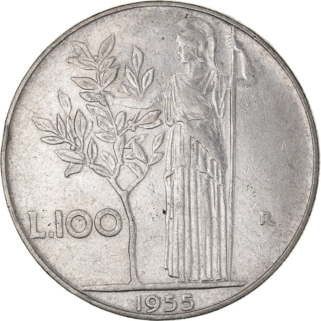 Monnaie, Italie, 100 Lire, 1955