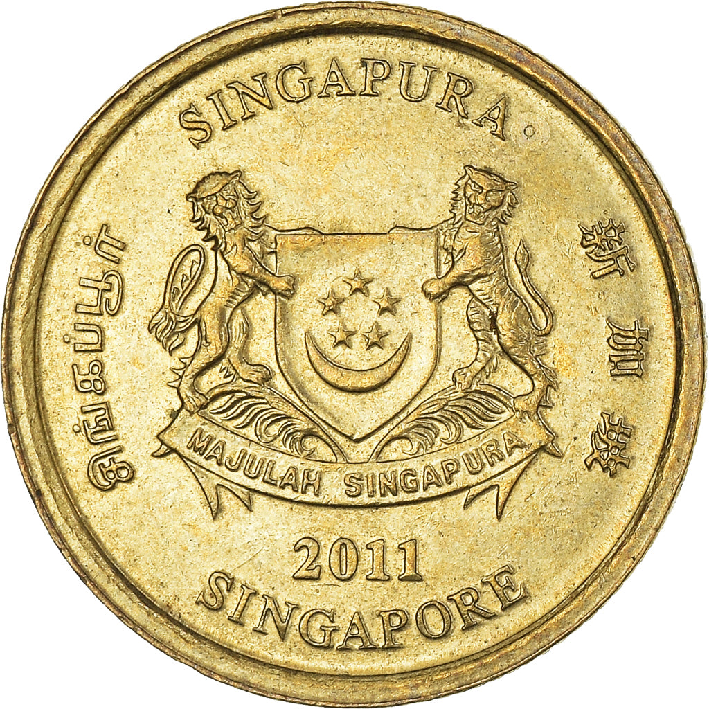 Moeda, Singapura, 5 Cents, 2011