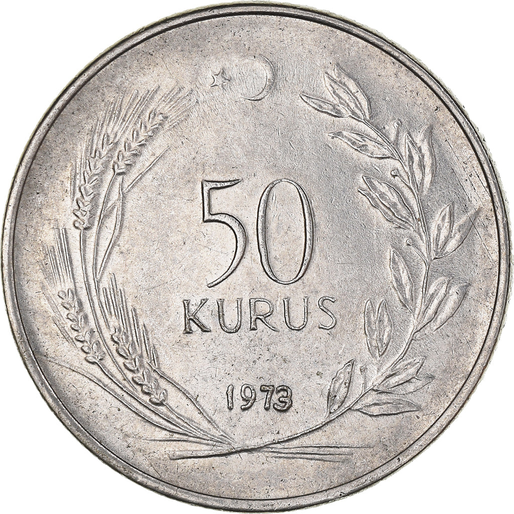 Moneda, Turquía, 50 Kurus, 1973