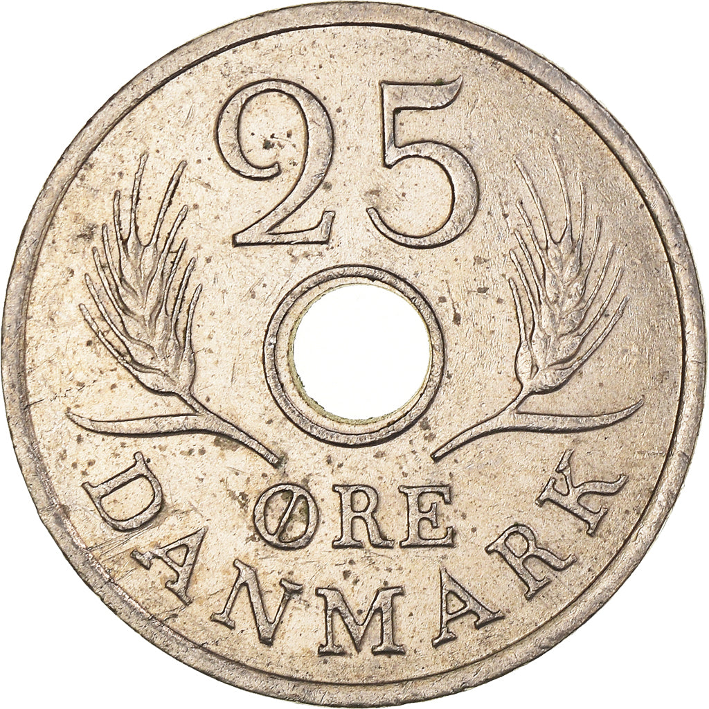 Munten, Denemarken, 25 Öre, 1969