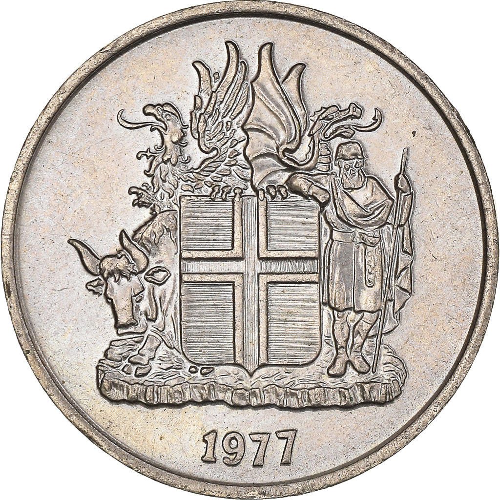 Coin, Iceland, 5 Kronur, 1977