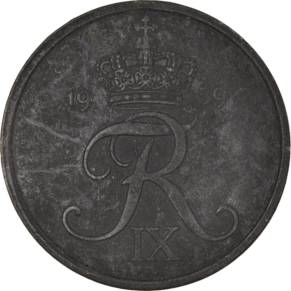 Munten, Denemarken, 5 Öre, 1959