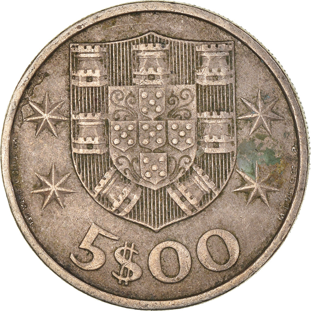 Coin, Portugal, 5 Escudos, 1982