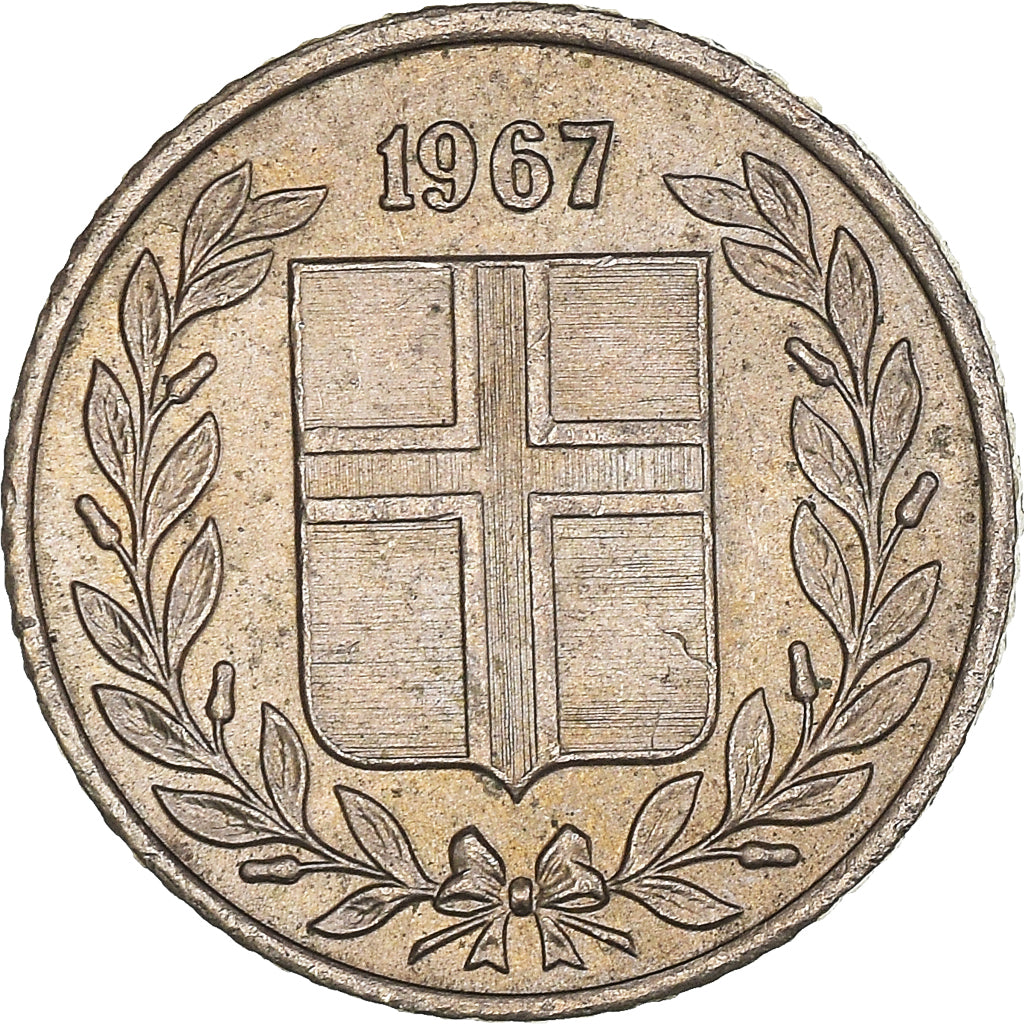 Moneta, Islanda, 10 Aurar, 1967