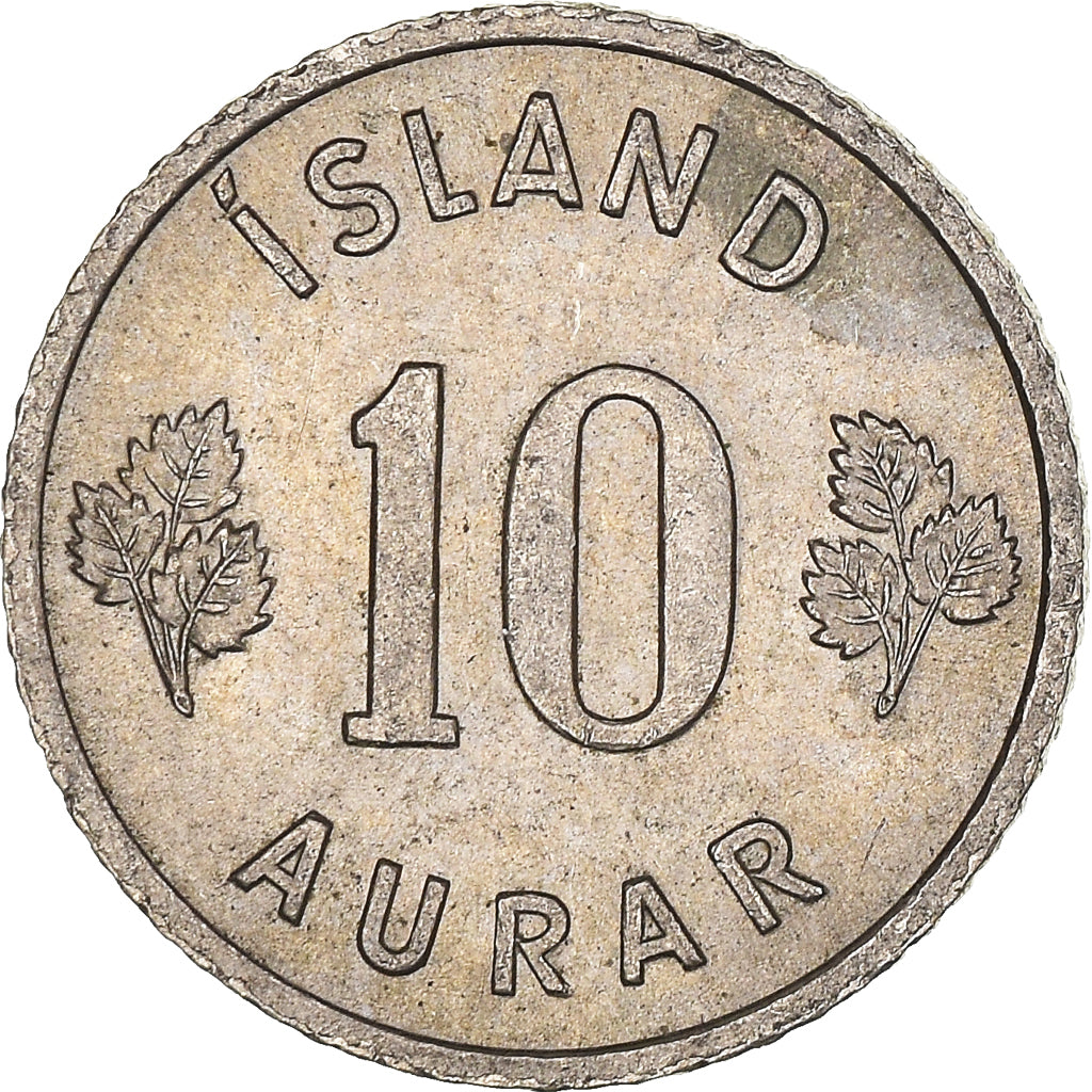 Moneta, Islanda, 10 Aurar, 1967