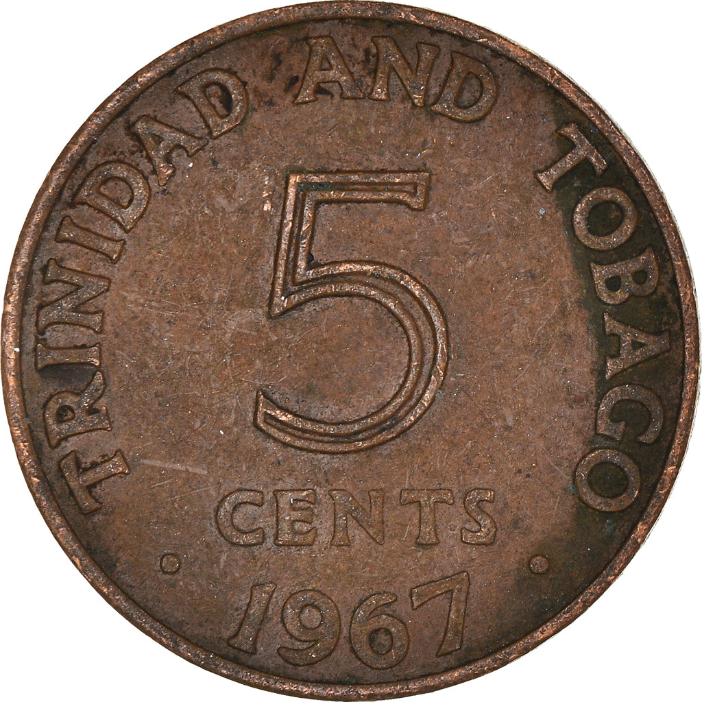 Moneta, TRINIDAD E TOBAGO, 5 Cents, 1967