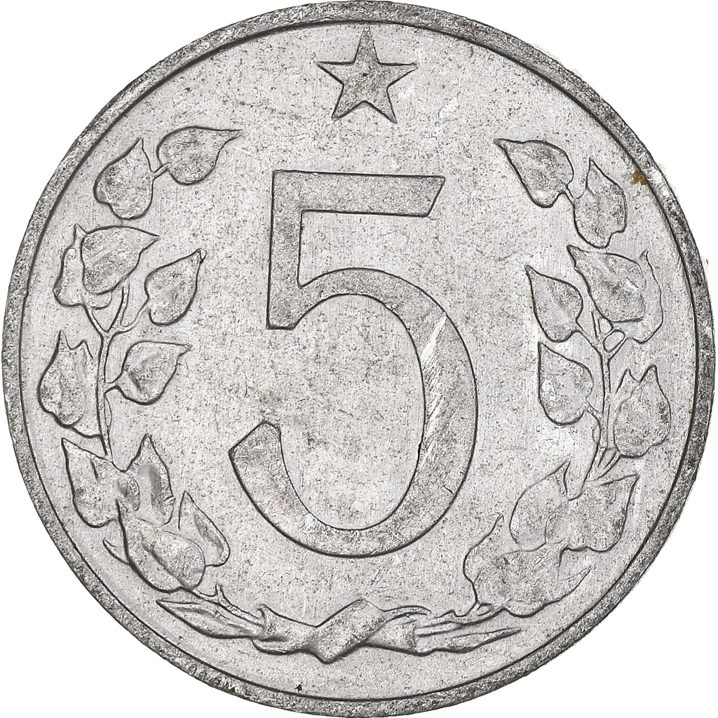 Moneda, Checoslovaquia, 5 Haleru, 1974