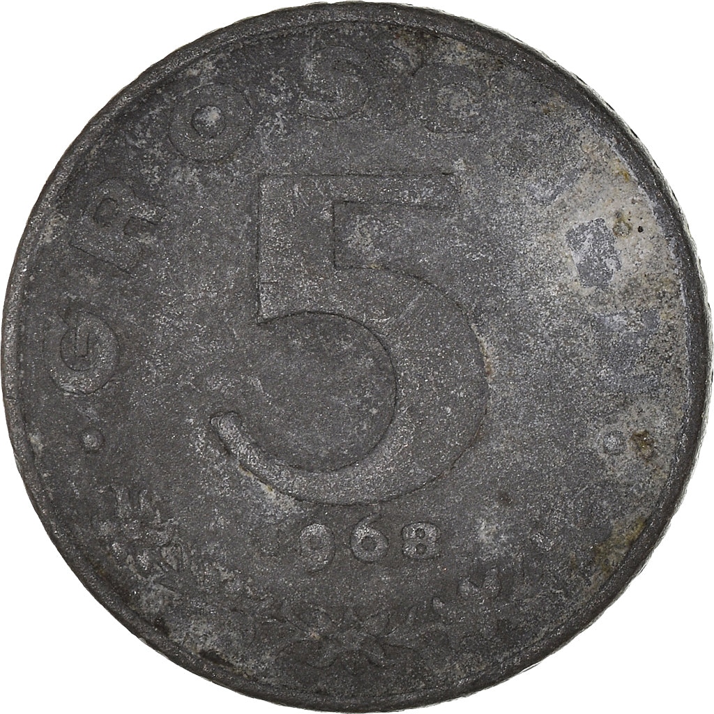 Coin, Austria, 5 Groschen, 1968