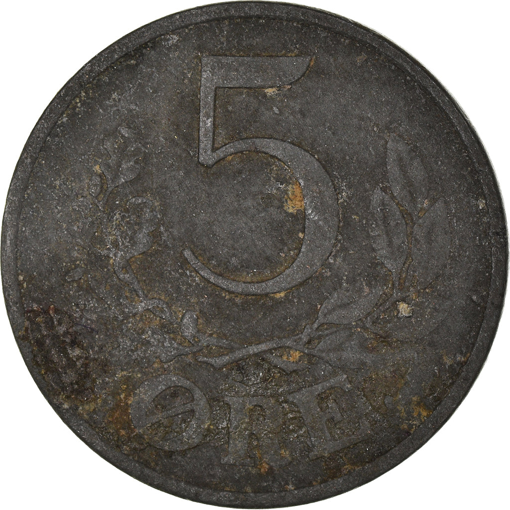 Coin, Denmark, 5 Öre, 1943