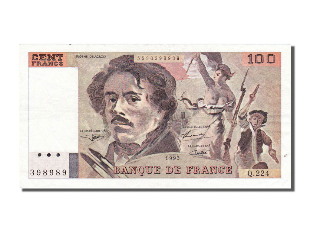 FRANCE, 100 Francs, 1993, KM #154g, AU(55-58), Fayette #69 bis 8c)