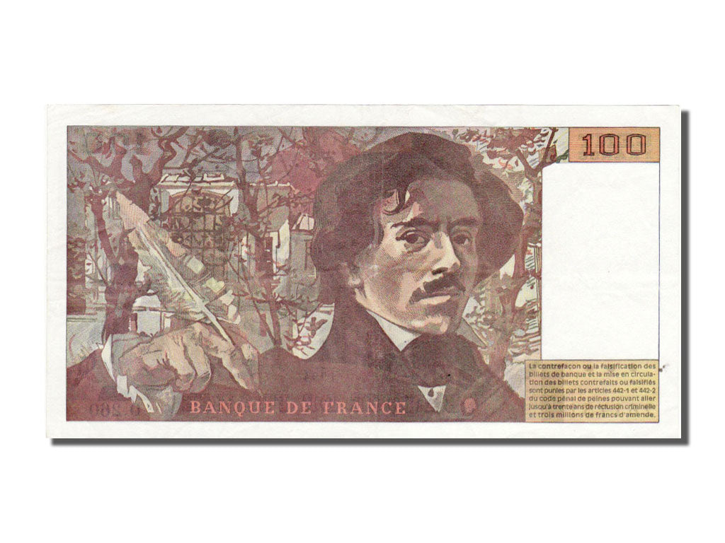Francia, 100 Francs, 100 F 1978-1995 ''Delacroix'', 1994, KM:154h, SPL-, Faye...