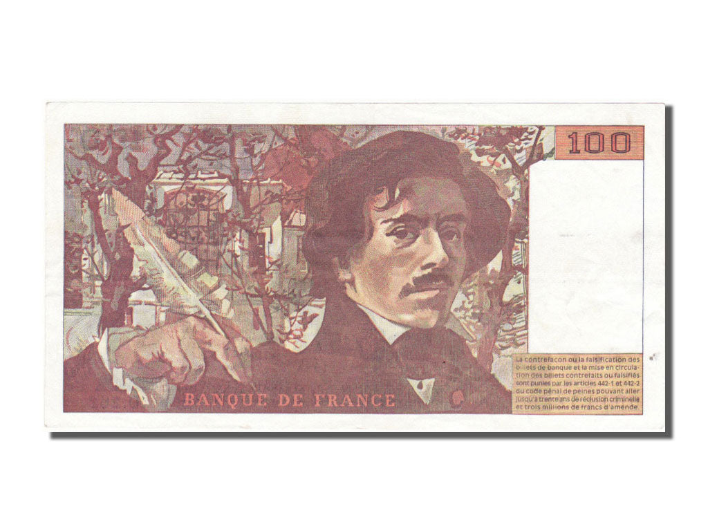France, 100 Francs, 100 F 1978-1995 ''Delacroix'', 1994, KM #154h, VF(20-25), D.