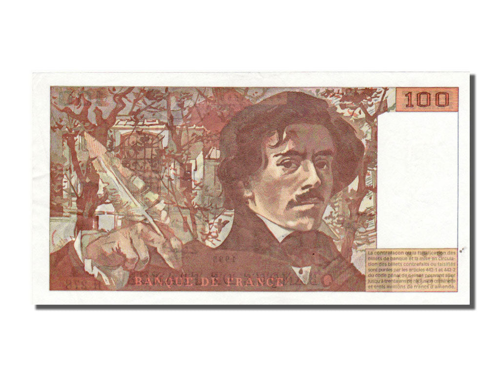 France, 100 Francs, 100 F 1978-1995 ''Delacroix'', 1995, KM #154h, UNC(60-62),..