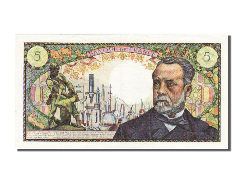 France, 5 Francs, 5 F 1966-1970 ''Pasteur'', 1966, KM #146a, 1966-05-05,...