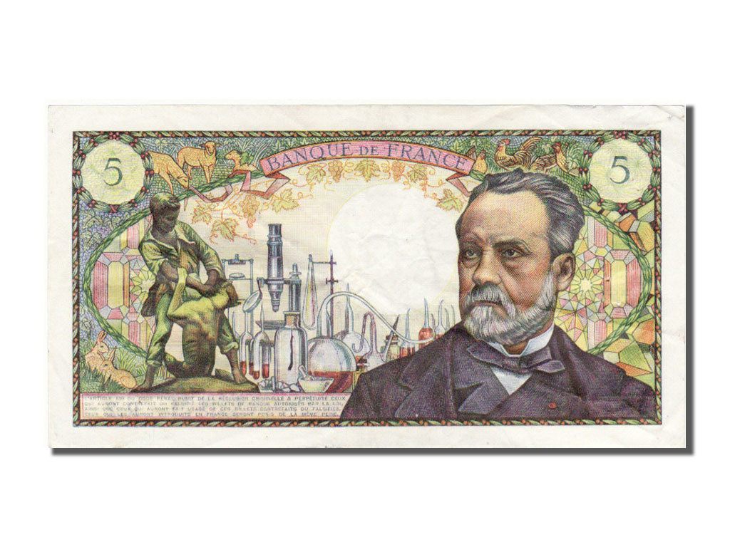 France, 5 Francs, 5 F 1966-1970 ''Pasteur'', 1966, KM #146a, 1966-05-05,...