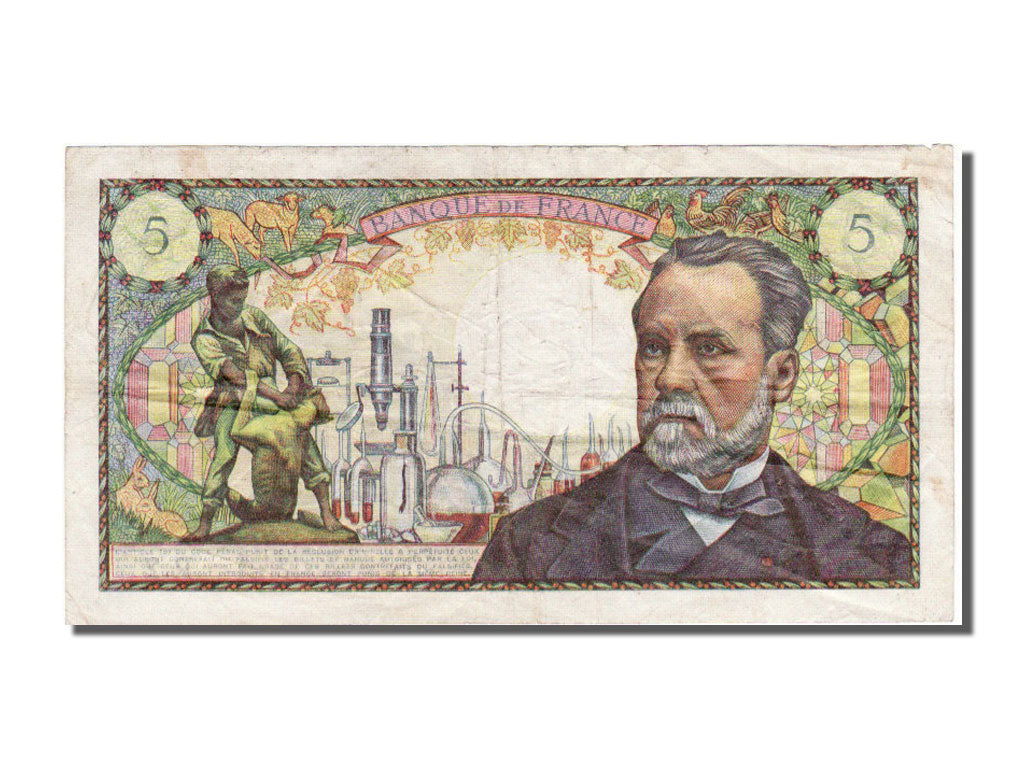 France, 5 Francs, 5 F 1966-1970 ''Pasteur'', 1966, KM #146a, 1966-05-05,...