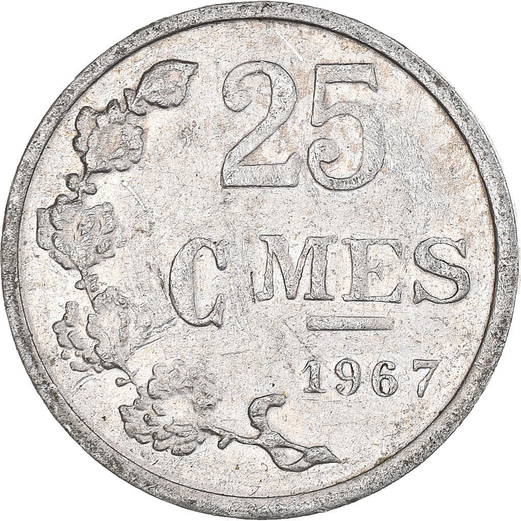Munten, Luxemburg, 25 Centimes, 1967
