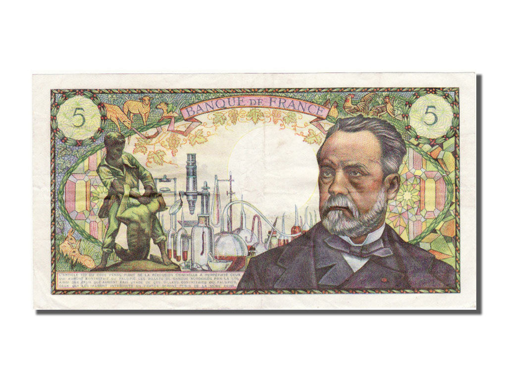 France, 5 Francs, 5 F 1966-1970 ''Pasteur'', 1966, KM #146a, 1966-09-01,...