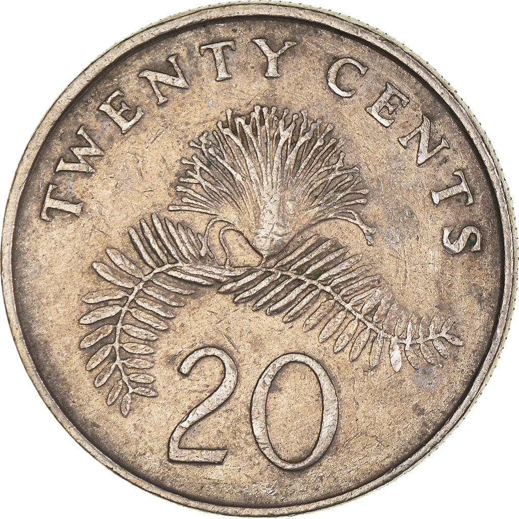 Moneta, Singapur, 20 Cents, 1988