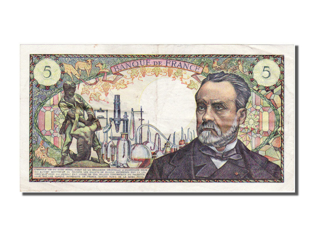 Francia, 5 Francs, 5 F 1966-1970 ''Pasteur'', 1969, KM:146b, 1969-09-04, BB,...