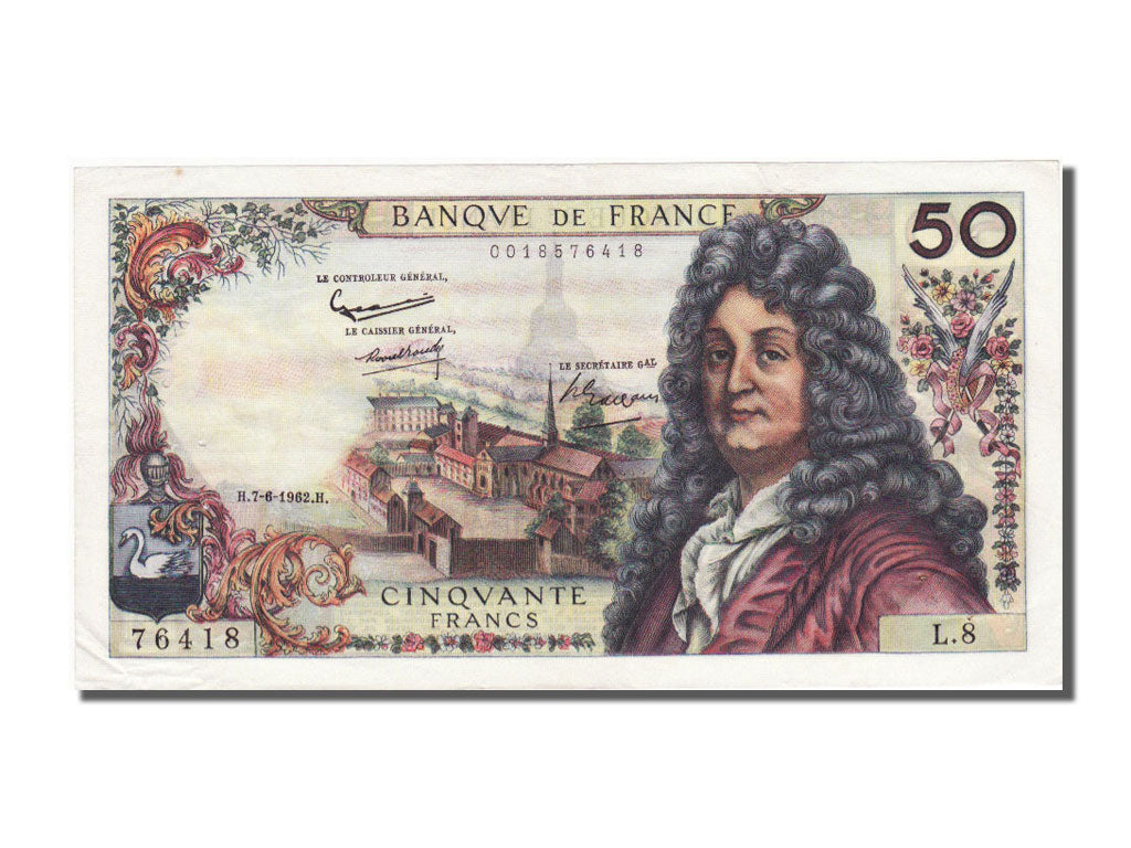 France, 50 Francs, 50 F 1962-1976 ''Racine'', 1962, KM #148a, 1962-06-07,...