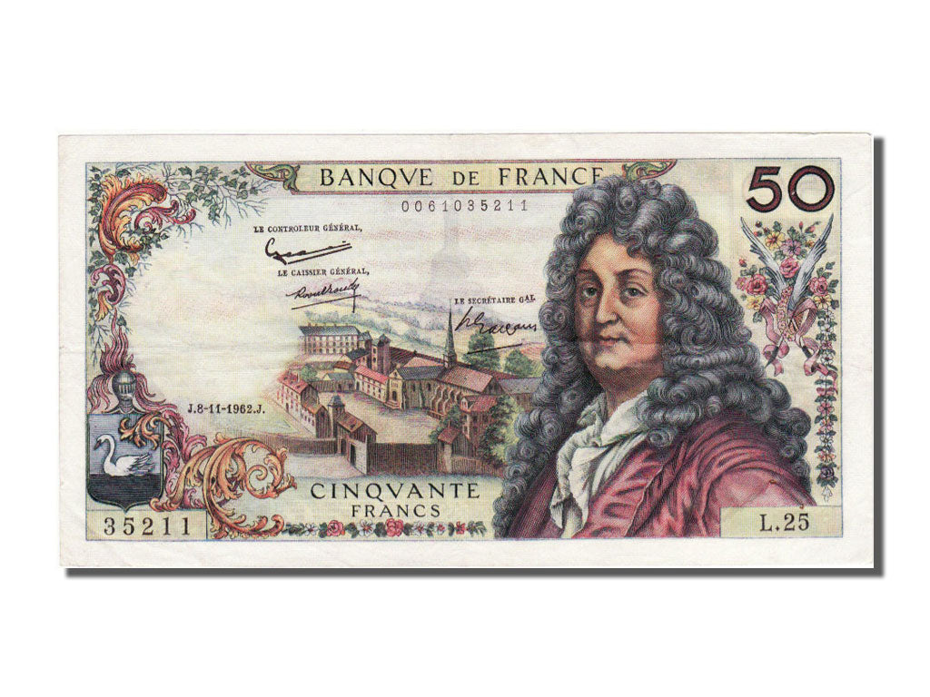 Francia, 50 Francs, 50 F 1962-1976 ''Racine'', 1962, KM:148a, 1962-11-08, BB+...