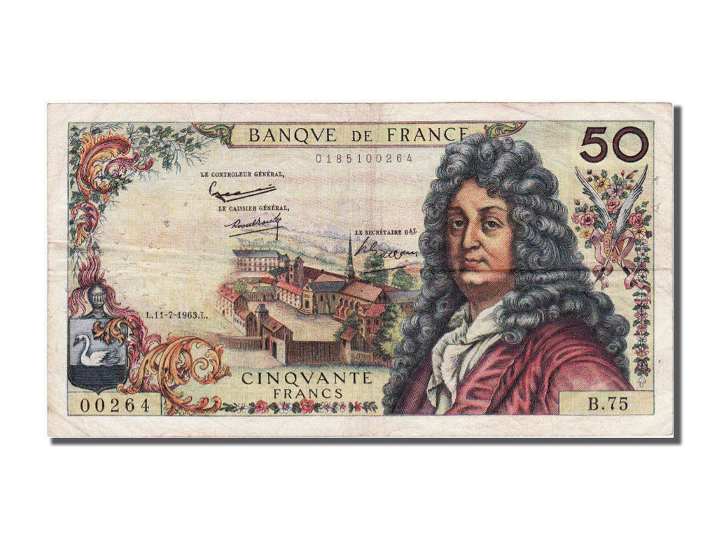 France, 50 Francs, 50 F 1962-1976 ''Racine'', 1963, KM #148a, 1963-07-11,...