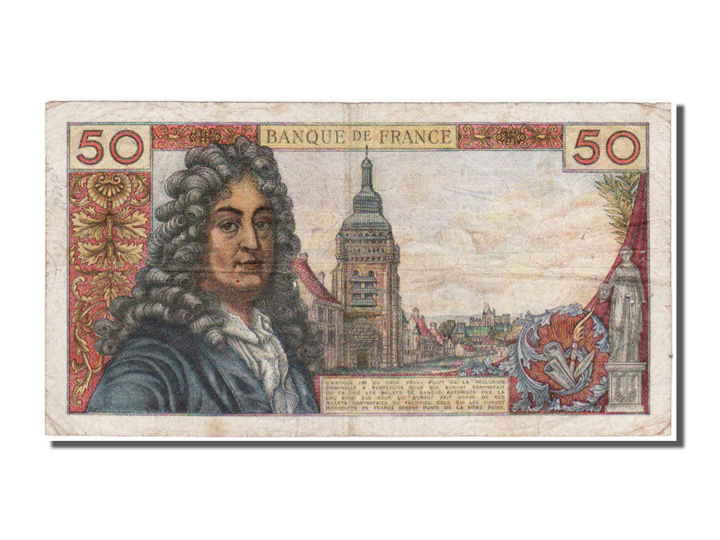 FRANCE, 50 Francs, 1965, KM #148a, 1965-03-04, VF(20-25), Fayette #64.8