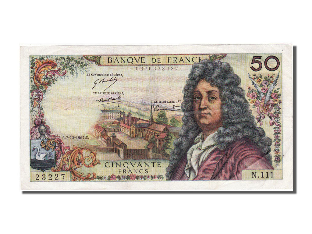 France, 50 Francs, 50 F 1962-1976 ''Racine'', 1967, KM #148c, 1967-12-07,...