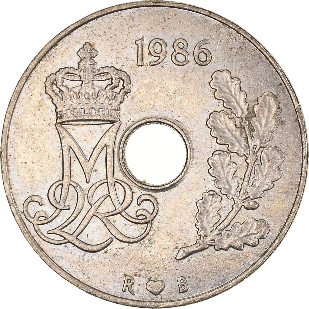 Munten, Denemarken, 25 Öre, 1986