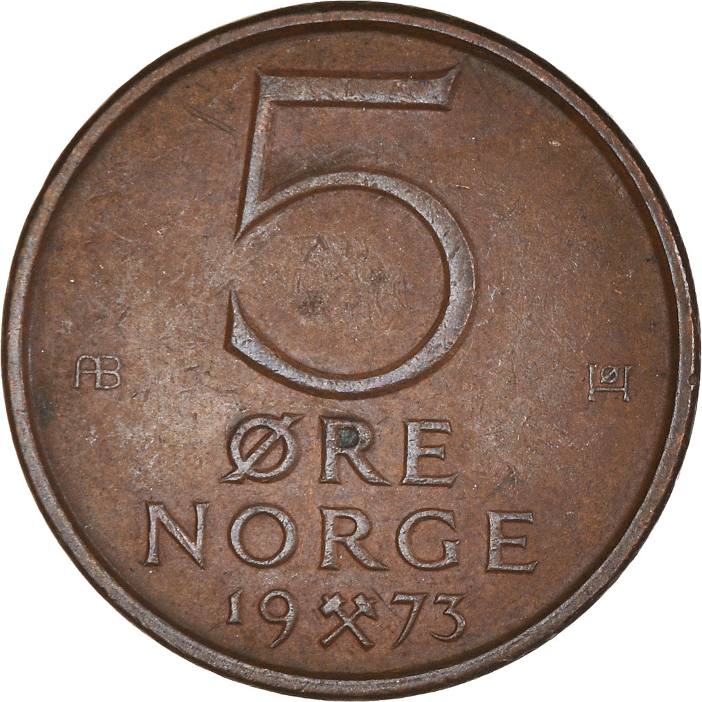 Moneda, Noruega, 5 Öre, 1973