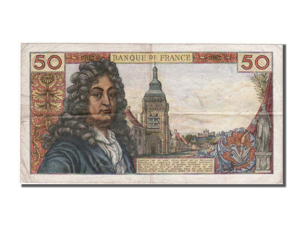 France, 50 Francs, 50 F 1962-1976 ''Racine'', 1967, KM #148c, 1967-12-07,...