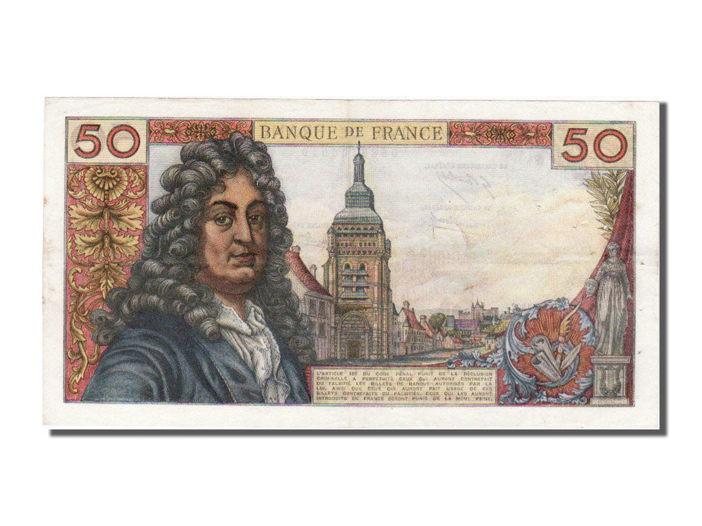 Francia, 50 Francs, 50 F 1962-1976 ''Racine'', 1969, KM:148c, 1969-03-06, BB+...