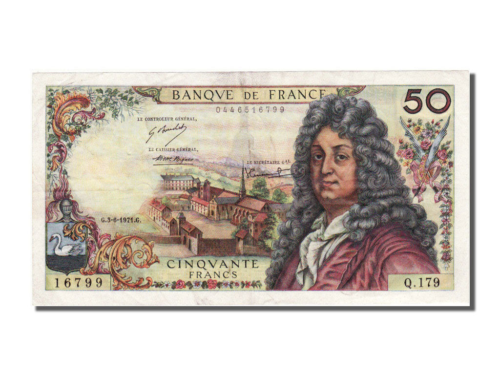 Francia, 50 Francs, 50 F 1962-1976 ''Racine'', 1971, KM:148d, 1971-06-03, BB+...