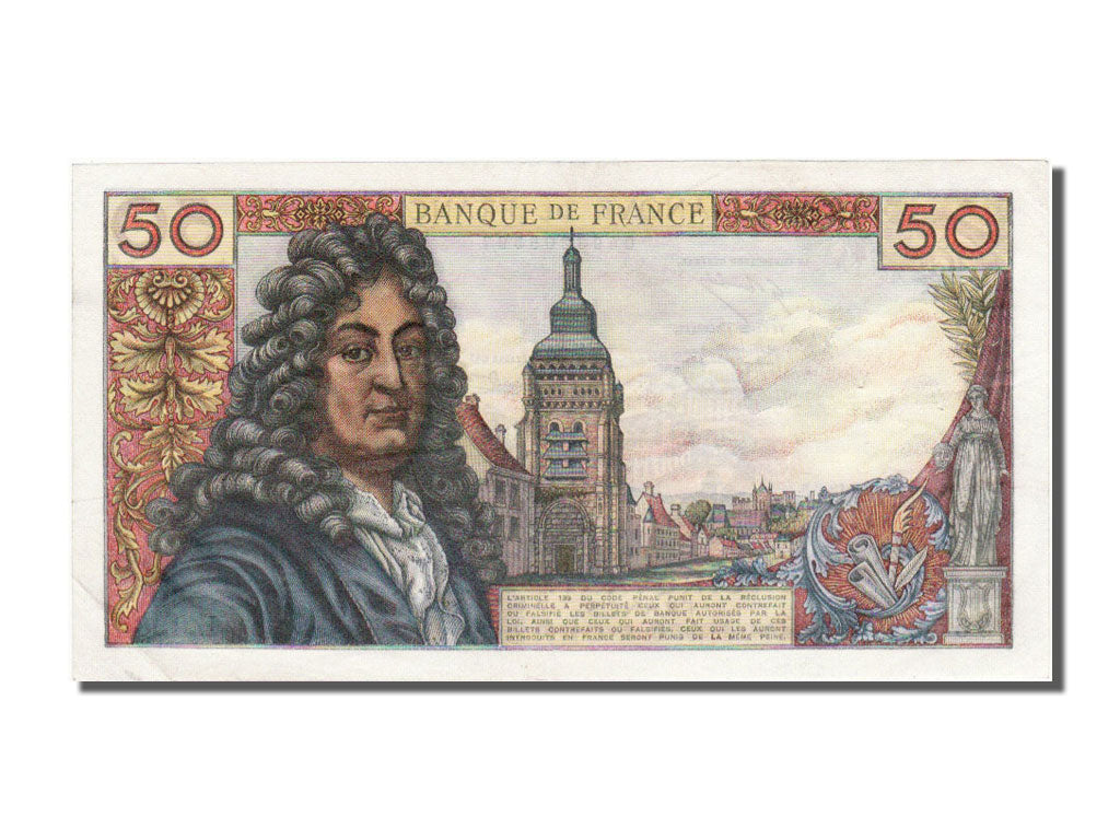 France, 50 Francs, 50 F 1962-1976 ''Racine'', 1972, KM #148d, 1972-08-10,...