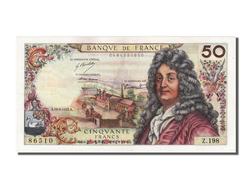 France, 50 Francs, 50 F 1962-1976 ''Racine'', 1972, KM #148d, 1972-08-10,...