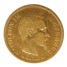 FRANCE, Napoléon III, 10 Francs, 1855, Strasbourg, KM #784.4, VF(30-35), Gold, G