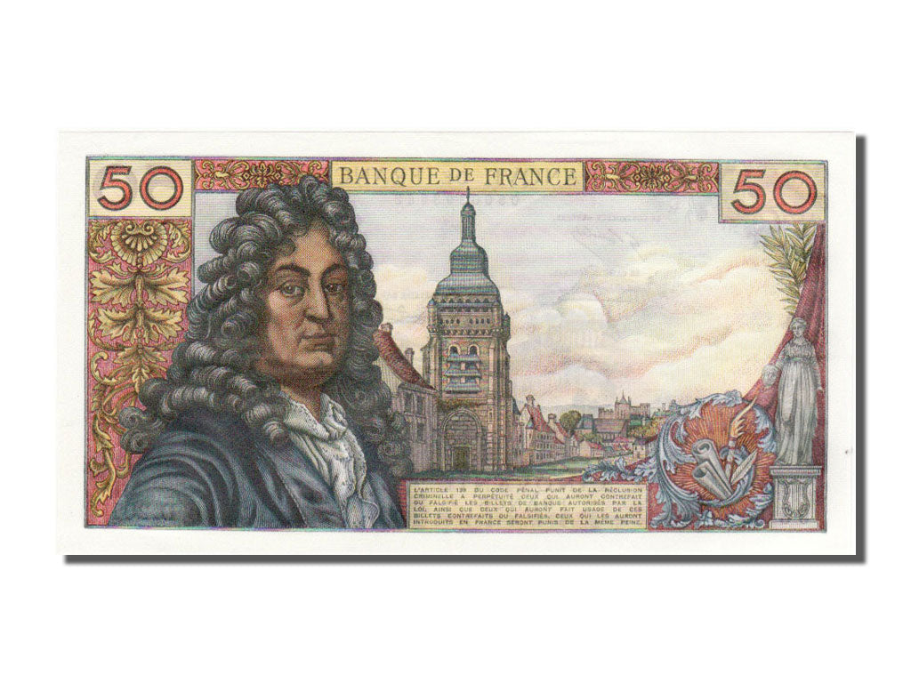 Banknote, France, 50 Francs, 50 F 1962-1976 ''Racine'', 1972, 1972-08-10