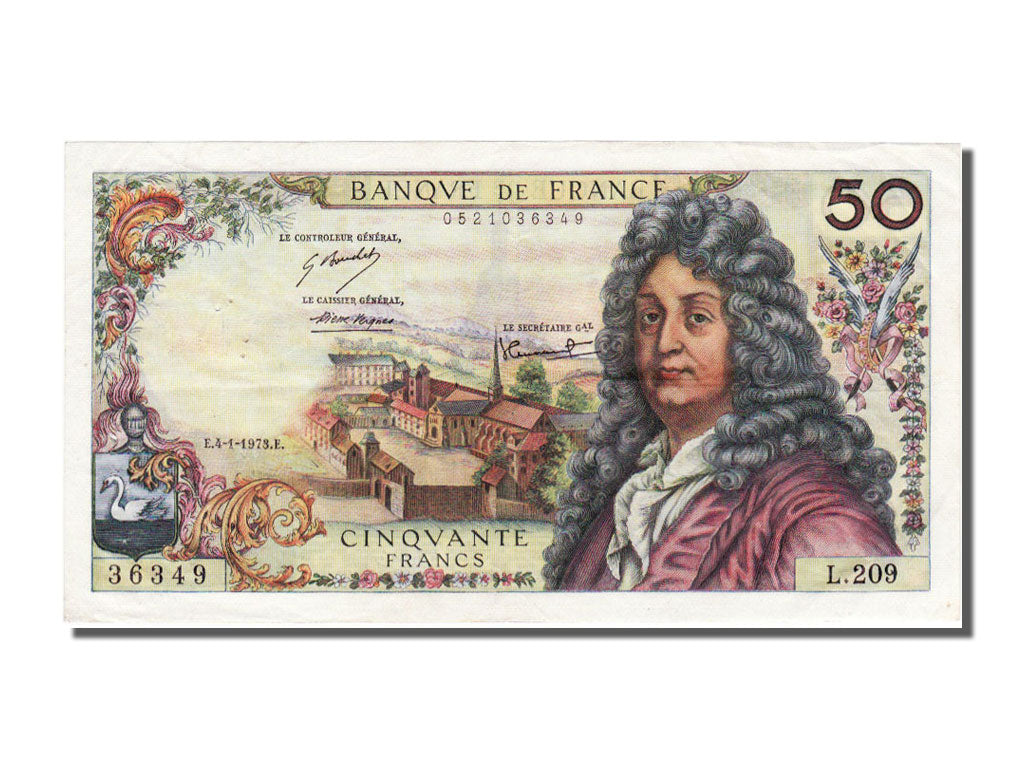 France, 50 Francs, 50 F 1962-1976 ''Racine'', 1973, KM #148d, 1973-01-04,...