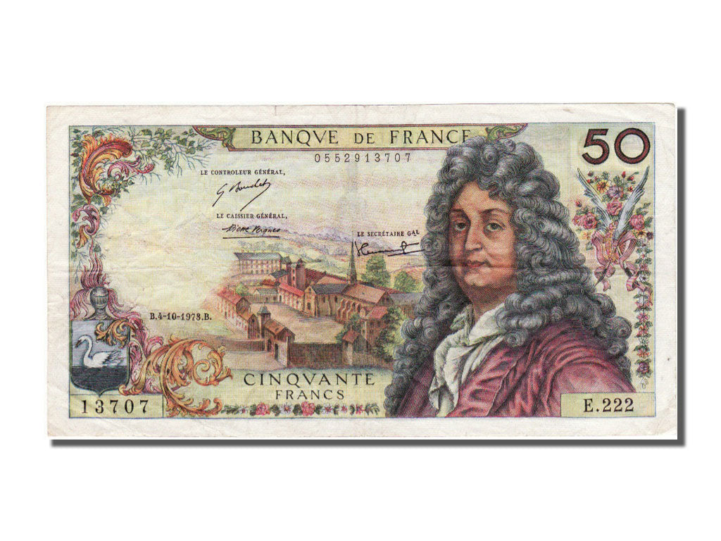France, 50 Francs, 50 F 1962-1976 ''Racine'', 1973, KM #148d, 1973-10-04,...