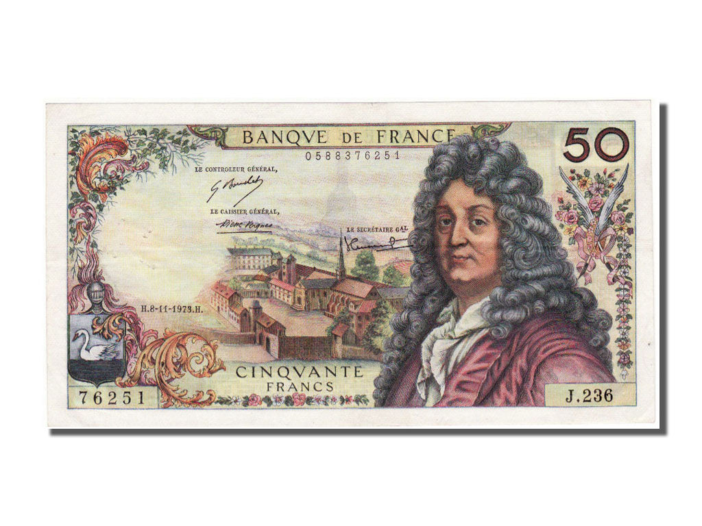 France, 50 Francs, 50 F 1962-1976 ''Racine'', 1973, KM #148d, 1973-11-08,...